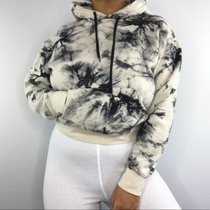 Tie Dye Cropped Hoodie
